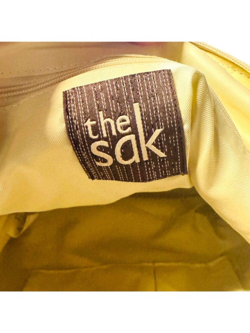 The Sak Cambria Crochet Tote Shoulder Bag Ivory Zip Top NWT 15x10 - Picture 2 of 8